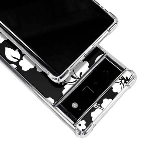 Black and White Google Pixel 6 Clear Case